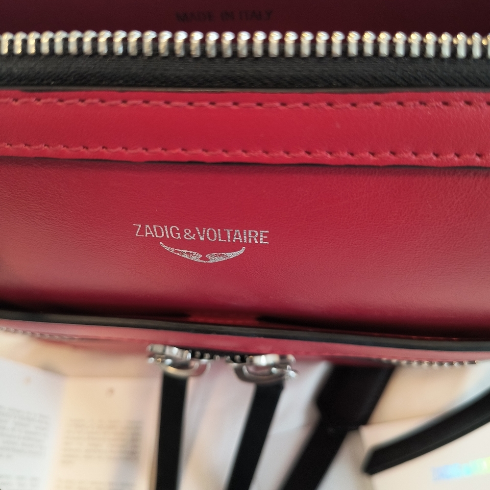 Zadig & Voltaire ❤️‍🔥 Red Calf Leather Crossbody Bag - Picture 4 of 16